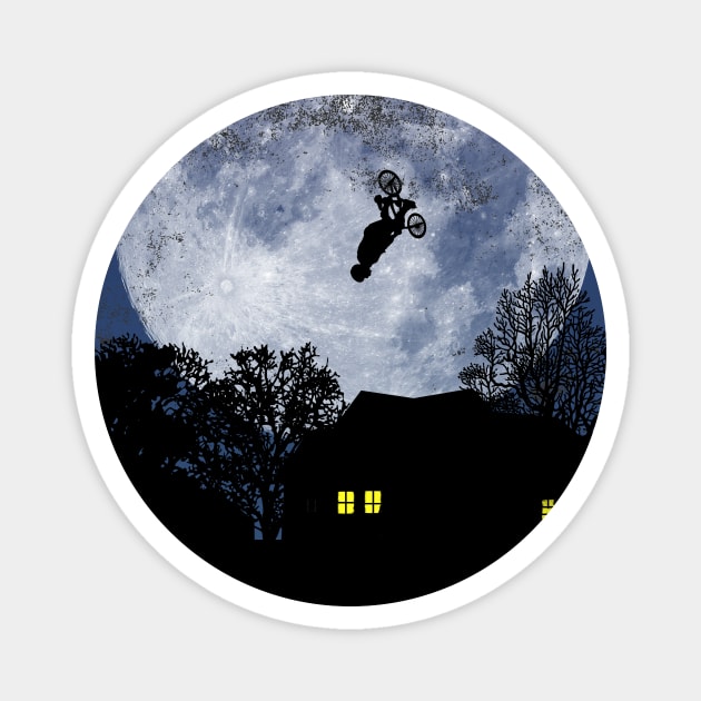 BMX Freestyle - Blue Night Magnet by MerlinArt